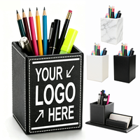 Porte-stylos de bureau en cuir fait main, multifonction, style classique, avec logo personnalisé, pour cartes de visite, vente en gros