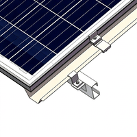 Kit de fixation solaire, pied en L et pince PV, accessoires de fixation pour l'installation solaire sur toiture métallique