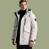 Parka d'hiver pour homme, imperméable, rembourrée de 90% de duvet de canard, style décontracté pour l'extérieur, fermeture éclair, veste haut de gamme pour la chasse, garde au chaud