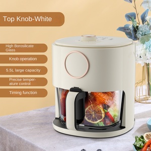 Intelligent Transparent Modern Square Air Fryer Non-Stick Surface French Operating Language Electric Power for Household Use - Product Image 4