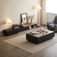 Mueble de TV Extensible, Mueble de Salón, Mueble de Almacenamiento Simple y Moderno para Espacios Pequeños
