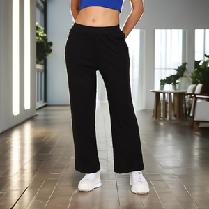 2026 New Breathable Canvas Women <b>Trousers</b> Regular Fit OEM Service Wholesale Price Customized Mid Casual Plazo Pants for Women - Product Image 2