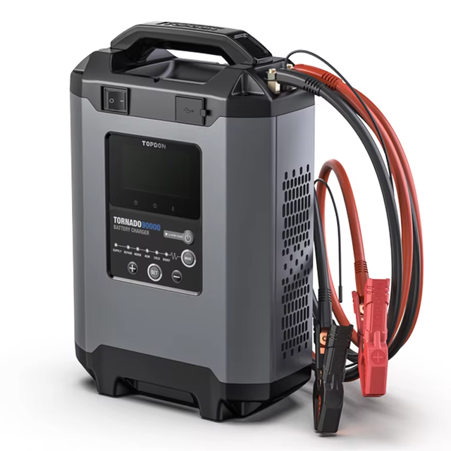 TOPDON T90A Industrial 24 Volt 30 Amp12V 24V Car Lithium Professional Battery Charger 12V-24V 12/24V