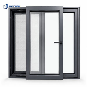 Fenêtre coulissante horizontale en alliage d'aluminium à rupture <span class=keywords><strong>de</strong></span> pont thermique, <span class=keywords><strong>double</strong></span> vitrage Low-E, étanchéité supérieure, ventilation pour villa - Product Image 3