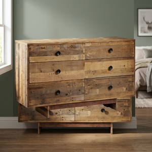 Industrial Vintage <b>6</b>-<b>Drawer</b> Sideboard Metal Iron Antique Home Storage Furniture Living Room Indian INDUSTRIAL - Product Image 2