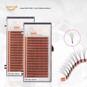 Extensiones de abanicos de pestañas de volumen hechas a mano prefabricadas 5D personalizadas, rutina acampanada completa con CC Curl - Product Image 1