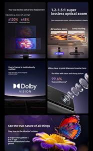 Projecteur laser 4K Dangbei X7 Ultra US DLP Home Cinéma Haute Luminosité 3800 CVIA Lumens Android Auto <span class=keywords><strong>Focus</strong></span> Correction Trapézoïdale - Product Image 5