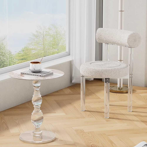 <span class=keywords><strong>Chaise</strong></span> <span class=keywords><strong>transparente</strong></span> <span class=keywords><strong>en</strong></span> acrylique moderne, chaises de salle à manger pour table à manger, <span class=keywords><strong>chaise</strong></span> d'appoint minimaliste rembourrée moderne, utilisation à domicile ou à l'hôtel - Product Image 5