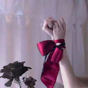 Masque de sommeil en ruban de satin de soie doux, bandeau sexy pour adultes, accessoires de bondage, menottes, bandeaux pour jeux sexuels - Product Image 3