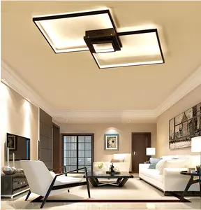 Nordic creative restaurant study modern luxury led square ceiling lamp