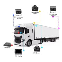 Caméra embarquée 4 canaux Full HD 1080P et enregistreur DVR mobile avec 4G GPS WIFI, garantie 1 an pour la sécurité des véhicules lourds, bus et camions