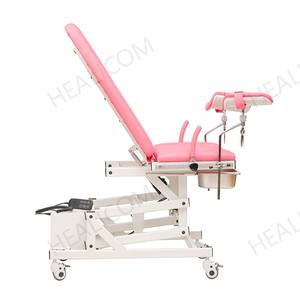 Dossier réglable 75 ° Accoudoirs à grand arc Conception facile à nettoyer <span class=keywords><strong>Table</strong></span> d'examen pelvien pour les procédures obstétricales et gynécologiques - Product Image 3