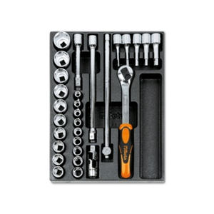 Surtido de 29 tomas hexagonales Beta T80 de 1/2 "en bandeja termoformada rígida de ABS - Product Image 1