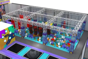 Circuito <span class=keywords><strong>de</strong></span> Obstáculos Ninja Warrior para Todas las Edades, Equipo <span class=keywords><strong>de</strong></span> Juegos Interior Comercial con Toboganes <span class=keywords><strong>de</strong></span> Trampolín y Pared <span class=keywords><strong>de</strong></span> Escalada - Product Image 2