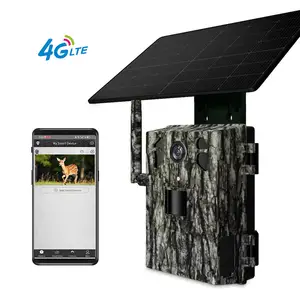 Jerderfo H6 Hucon Cellulaire 4G Lte Hert Live Stream Trail Camera Jachtcamera 4G Camera Wildlife 940 Geen Gloed Zonnepaneel