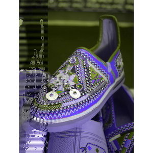Premium Moroccan Aouge Babouche With Berber Inspired Embroidery Genuine Leather <b>Slippers</b> For Indoor Outdoor Use - Product Image 2