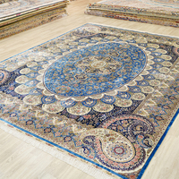 9x12ft décoratif persan turc Istanbul Tableau velours indien Vintage tapis en soie à vendre