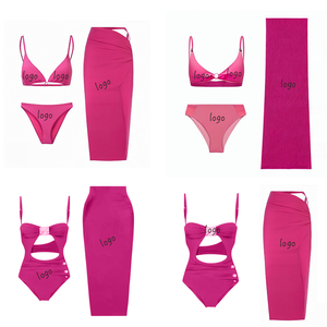 T Shirt gonna Sexy Mini lusso tre 3 pezzi costume da bagno personalizzato Bikini Set costume da bagno costumi da bagno mare donna con Cover <span class=keywords><strong>Up</strong></span> - Product Image 5