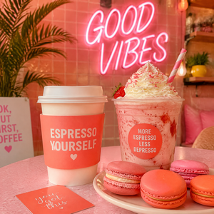 ปลอกแก้วกาแฟกระดาษแข็งสีขาวพิมพ์ลายตามสั่ง ทนความร้อน พิมพ์สีเต็มรูปแบบ ขั้นต่ำ 100 ชิ้น สินค้าแบรนด์ DTC - Product Image 4