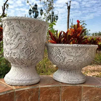 Vente directe d'usine en plastique béton pot de fleur moules décoration de jardin ciment fleur grand pot