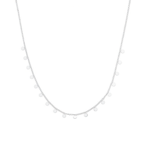 Amy Amy Fashion Pendant Necklace Stainless Steel <b>Silver</b> Plated Imitation Pearl Minimalist Style Women's Everyday Wearing Gift - Product Image 3