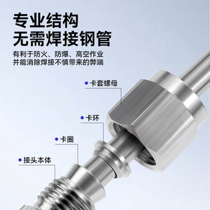 Válvula de compresión neumática Zoni 304 de acero inoxidable SL, roscada, de alta presión y resistente a la corrosión - Product Image 4
