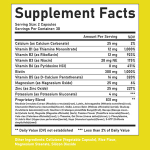 Hot Selling Stress Relief <b>Supplement</b> Capsules with Vitamins Biotin Supports Mood Balance Sleep Aid Pills - Product Image 6