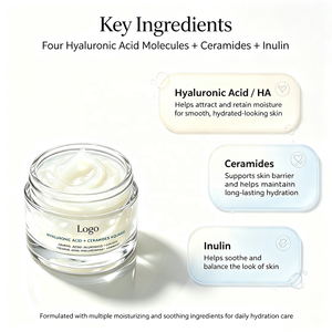 Crème-Gel Hydratante et Liftante <span class=keywords><strong>Aquagel</strong></span> Acide Hyaluronique + Céramide Marque Blanche – 4 Acides Hyaluroniques Moléculaires qui Lifting et Minimisent les Rides - Product Image 3