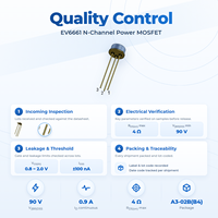 Transistor MOSFET Trench N-Channel EvolE 90V 0.9A Seri A3-02B(B4) untuk Amplifikasi Sinyal Kecil dan Switching, Setara 2N6661