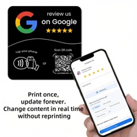 Support de table avec code QR dynamique Google Review en PVC et NFC pour menu de restaurant, Instagram, Facebook, WhatsApp, LinkedIn