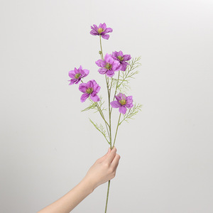 Bouquet de fleurs en plastique décoratif pour <span class=keywords><strong>la</strong></span> maison, le bureau, <span class=keywords><strong>la</strong></span> décoration de mariage, décoration intérieure, plantes artificielles, fleurs artificielles - Product Image 2