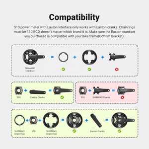 Coospo เครื่องวัดพลังงานแมงมุมจักรยาน S10อุปกรณ์เสริมอัจฉริยะมดสำหรับ110BCD EASTON - Product Image 6