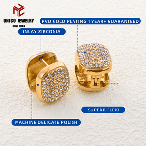 <span class=keywords><strong>Boucles</strong></span> <span class=keywords><strong>d</strong></span>'<span class=keywords><strong>oreilles</strong></span> tendance pour femmes en acier inoxydable, clous <span class=keywords><strong>d</strong></span>'<span class=keywords><strong>oreilles</strong></span> en cristal et strass, plaqué or 18 carats PVD, plaqué or rose, plaqué argent - Product Image 5