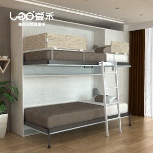 Популярная комнатная индивидуальная интеллектуальная горизонтальная Скрытая двухъярусная подъемная кровать безопасная для окружающей среды настенная кровать - Product Image 3