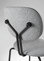 Chaise de bureau moderne en tissu sans accoudoirs, empilable et convertible pour hôtels et usage commercial
