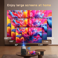Mini Proyector Android 11, 720P Nativo, Decodificación 4K, Proyector LCD de Tiro Corto, Enfoque Automático, Duplicación de Pantalla Inalámbrica para Hogar y Exteriores
