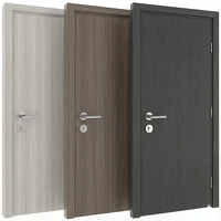 Porte en mélamine ignifuge, fabrication directe usine, porte intérieure en bois, résistante à l'humidité, âme en MDF pour chambre, salon, villa.