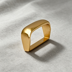 Matte Gold Metal Belt <b>Keeper</b>, Durable Belt Loop <b>Ring</b> Buckle for Leather & Fabric Belts, Casual & Formal Belt Accessories - Product Image 2
