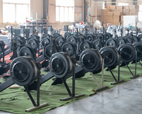 Máquina de Remo Resistente al Viento, Ajustable, para Ejercicio en Interiores, Equipo de Remo para Entrenamiento de Cuerpo Completo y Uso Comercial