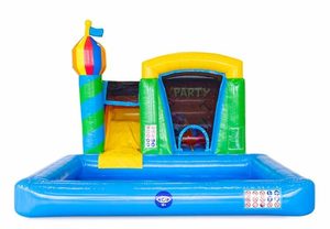 Индивидуальная Коммерческая наружная надувная водная горка, надувная горка, двухполосная горка с бассейном - Product Image 2