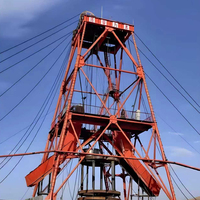 Tête de poteau de soutènement de mine Q345B en acier / acier galvanisé avec dispositif anti-chute