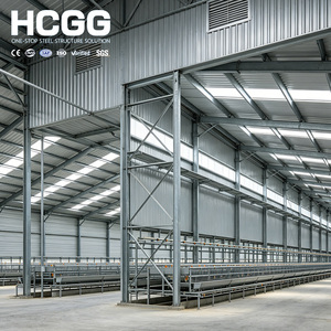 Structure en acier résistante au vent sur mesure pour ferme, hangar, bâtiment d'élevage avicole, construction agricole, poutre en H robuste - Product Image 5