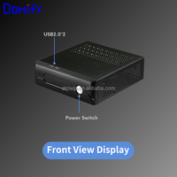 Boîtier PC Mini-ITX K12, mini PC compact, HTPC de bureau vertical, matériau métal et plastique, panneau latéral avec fenêtre, boîtier PC SFF en stock