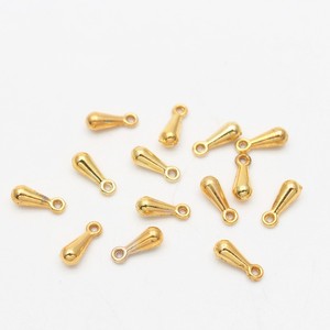 Pendentifs en alliage de zinc en forme de goutte d'eau, plaqués argent, or, or rose, bronze, pour la création de bracelets et de colliers DIY - Product Image 5