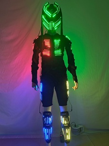 Dynamischer Leuchtroboter-Anzug - Blinkende RGB-Jacke & <span class=keywords><strong>Predator</strong></span>-Style Maske mit Fernbedienung für Rave, Abschlussball & <span class=keywords><strong>Cosplay</strong></span> - Product Image 4