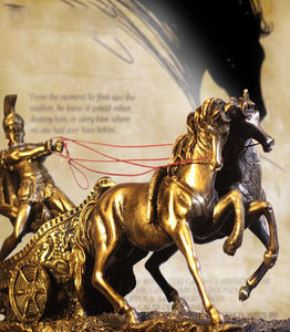 Romana antigua armadura Spartan espada Vintage carro escultura - Product Image 5