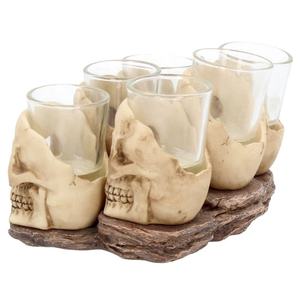 Kustom grosir peralatan minum barware hadiah Halloween <span class=keywords><strong>resin</strong></span> tumbler kecil festival dan kaca 6 penembak tengkorak kranium gelas <span class=keywords><strong>shot</strong></span> - Product Image 3