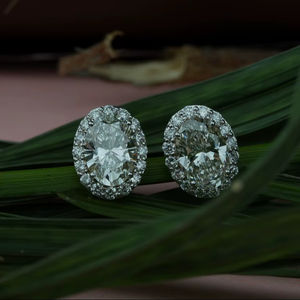 Boucles d'oreilles de luxe en diamant certifié IGI Boucles d'oreilles en diamant plaqué or blanc et rose Option tendance pour les fêtes de mariage et les cadeaux - Product Image 2