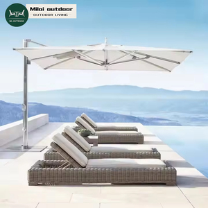 Villa al aire libre <span class=keywords><strong>Terraza</strong></span> Jardín Paraguas romano <span class=keywords><strong>Sombrilla</strong></span> <span class=keywords><strong>cuadrada</strong></span> 3M <span class=keywords><strong>Terraza</strong></span> Muebles Marco de aluminio <span class=keywords><strong>Sombrilla</strong></span> de playa - Product Image 1