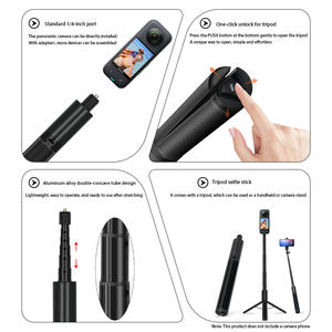 Trépied perche à selfie, trépied en aluminium panoramique invisible, adapté à la prise de vue panoramique avec caméra/caméra GoPro - Product Image 2